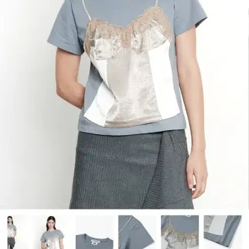 [BUNJANG] Margesherwood Camisole Layered T-shirt / 마지셔우드 캐미솔 레이어드 티셔츠