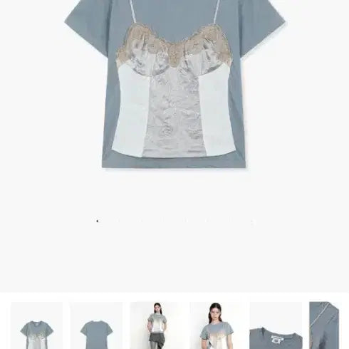 [BUNJANG] Margesherwood Camisole Layered T-shirt / 마지셔우드 캐미솔 레이어드 티셔츠