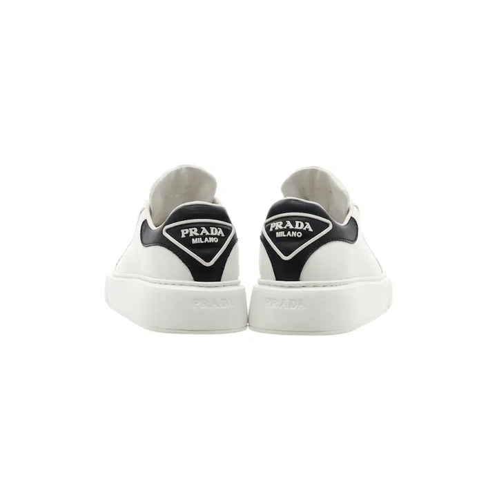 [BUNJANG] Prada Macro Leather Sneakers White Black EU 36 / (W) 프라다 매크로 레더 스니커즈 화이트 블랙