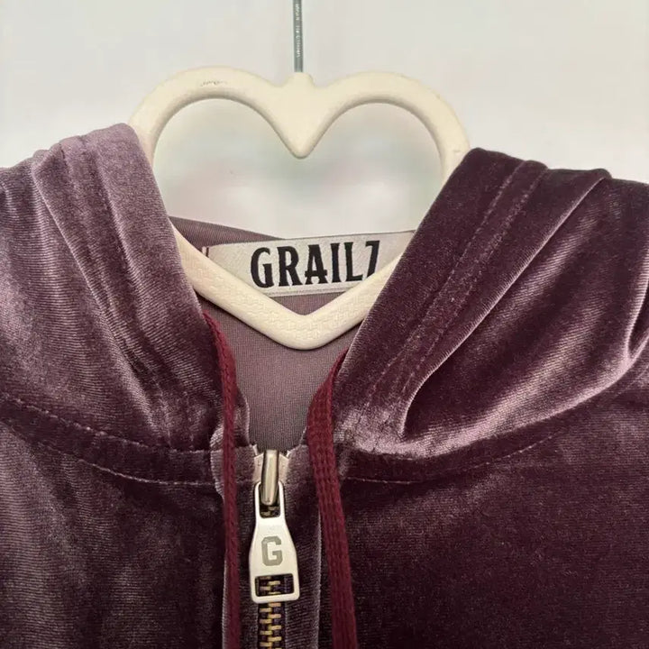 [BUNJANG] Grailz Velvet Zip-Up Hoodie / 그레일즈 velvet hoodie