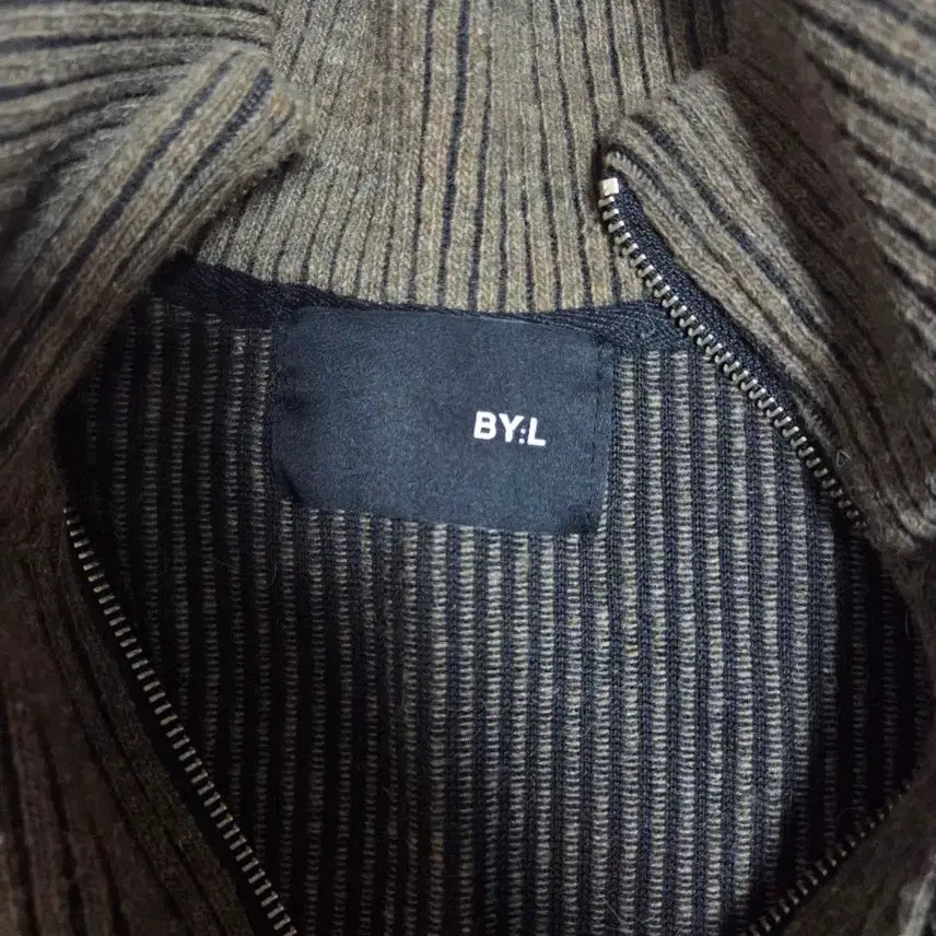 [BUNJANG] Bayer Knit Half Zip-Up Brown Top / 바이엘 니트 하프 집업 브라운