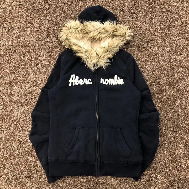 [BUNJANG] Abercrombie &amp; Fitch Woolrich Fur Hooded Zip-Up Jacket / S 아베크롬비 울프죠 퍼 후드집업