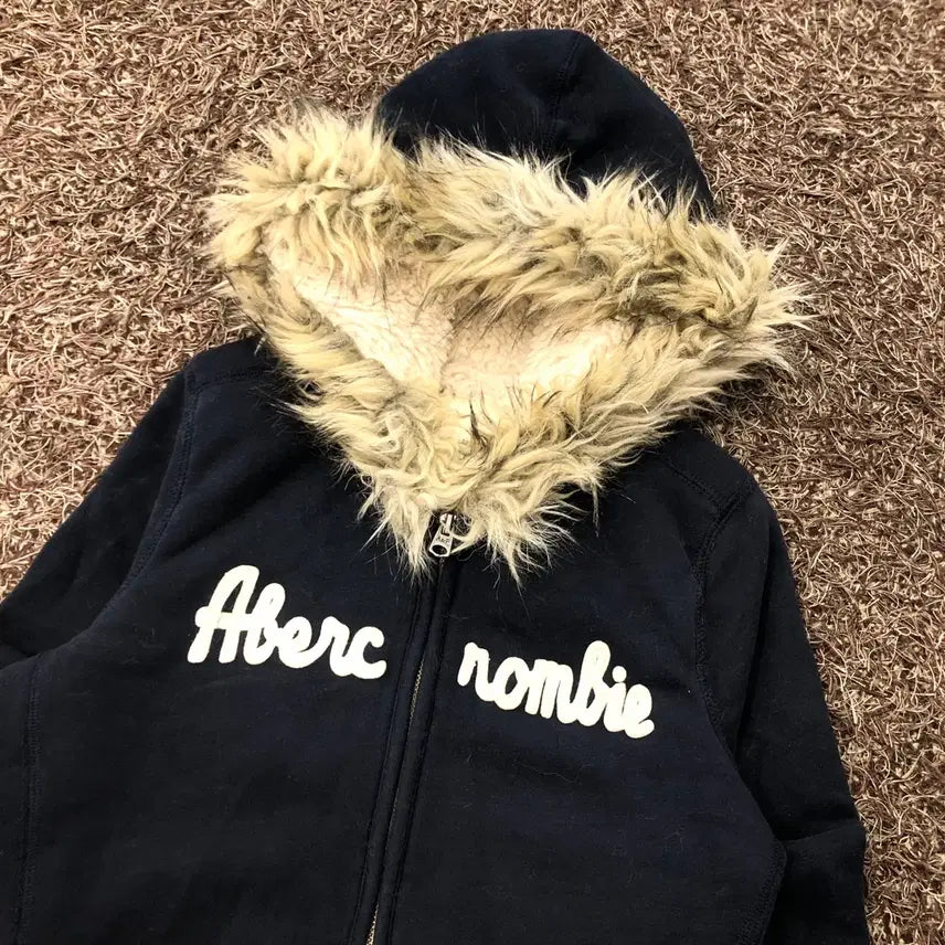 [BUNJANG] Abercrombie &amp; Fitch Woolrich Fur Hooded Zip-Up Jacket / S 아베크롬비 울프죠 퍼 후드집업