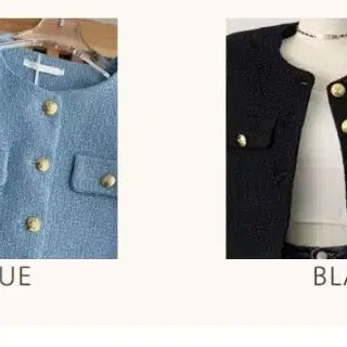 [BUNJANG] Gold Button Tweed Spring Jacket / 금장 버튼  트위드 봄 자켓  새제품