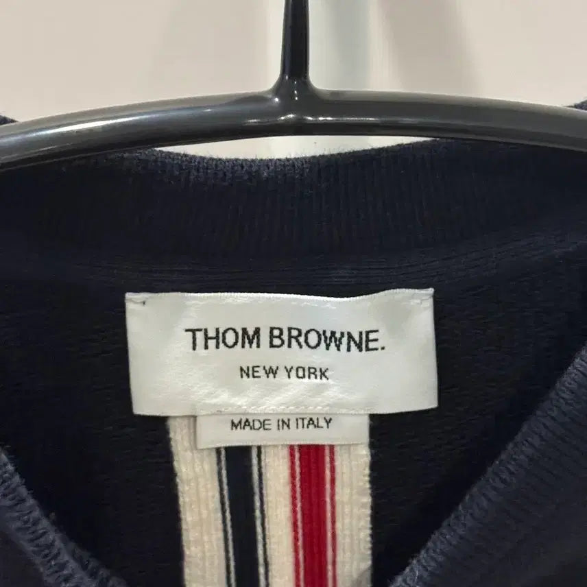 [BUNJANG] Thom Browne Back Tricolor Sweatshirt Navy Size 1 / [ 정품 / 1사이즈] S급 톰브라운 빽삼선 맨투맨