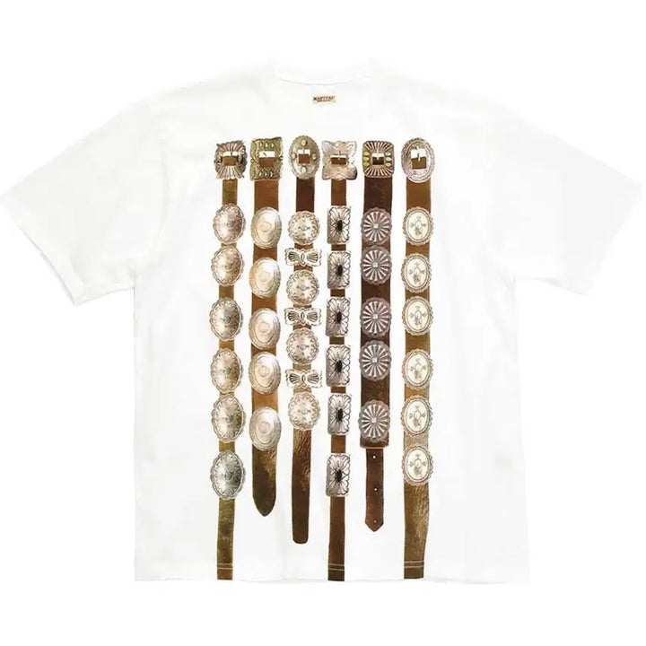 [BUNJANG] KAPITAL 20/-Tenjiku Crew T Curtain Concho White XL / [새상품] 캐피탈 20 크루 티 White XL