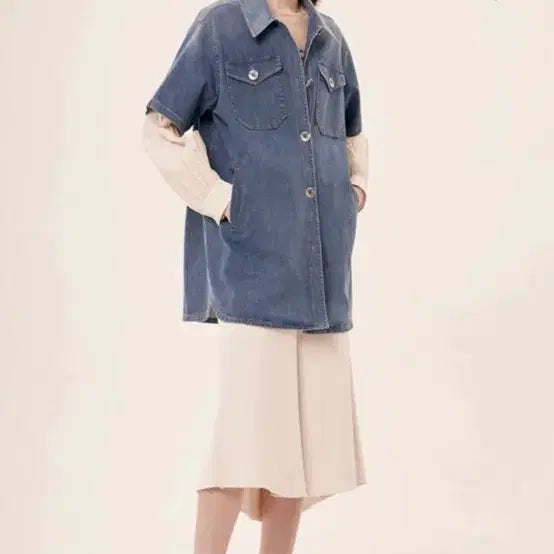 [BUNJANG] System Denim Shirt Jacket 2022 / 타임 데님 셔츠 자켓 2022년 제품