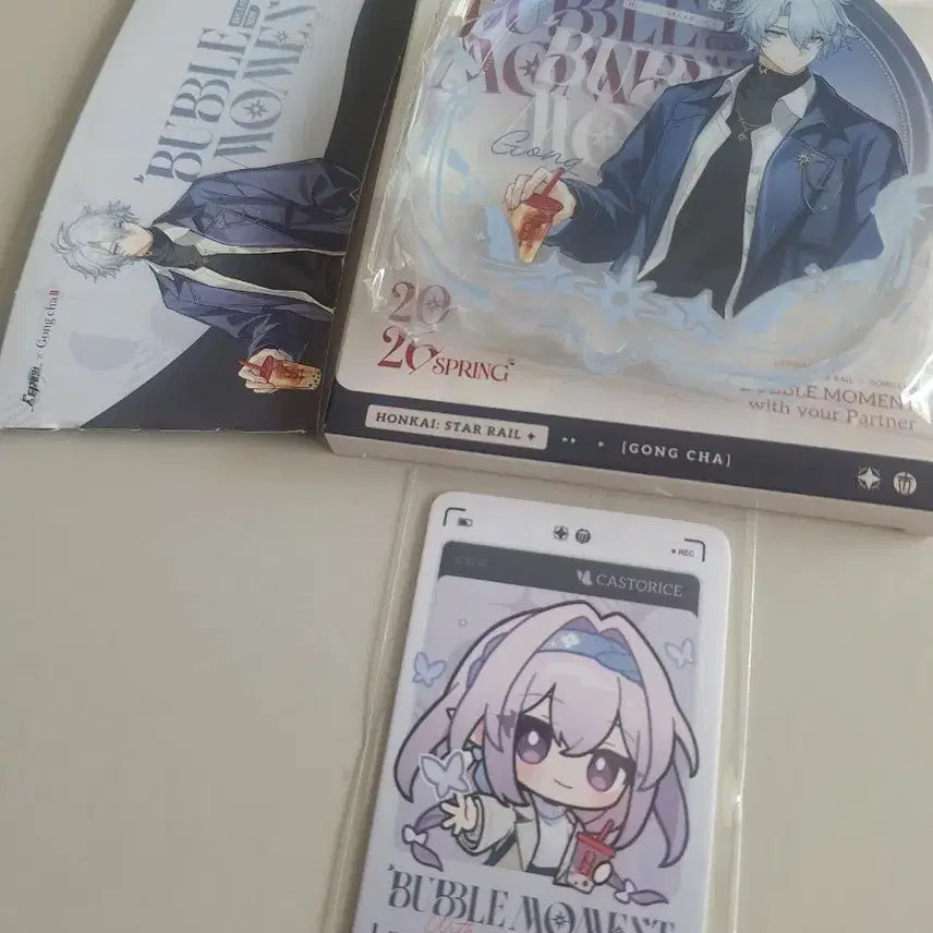 [BUNJANG] Honkai: Star Rail Gongcha Collaboration Paimon Acrylic Coaster + Cup Holder + Kafka SD Photocard / 붕괴 스타레일 공차 콜라보 파이논 아크릴 코스터+컵홀더+카스sd포카