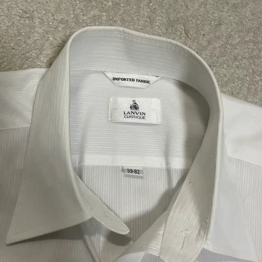 [BUNJANG] Lanvin Classic White Long Sleeve Shirt / 랑방 클래식 화이트 긴팔 셔츠