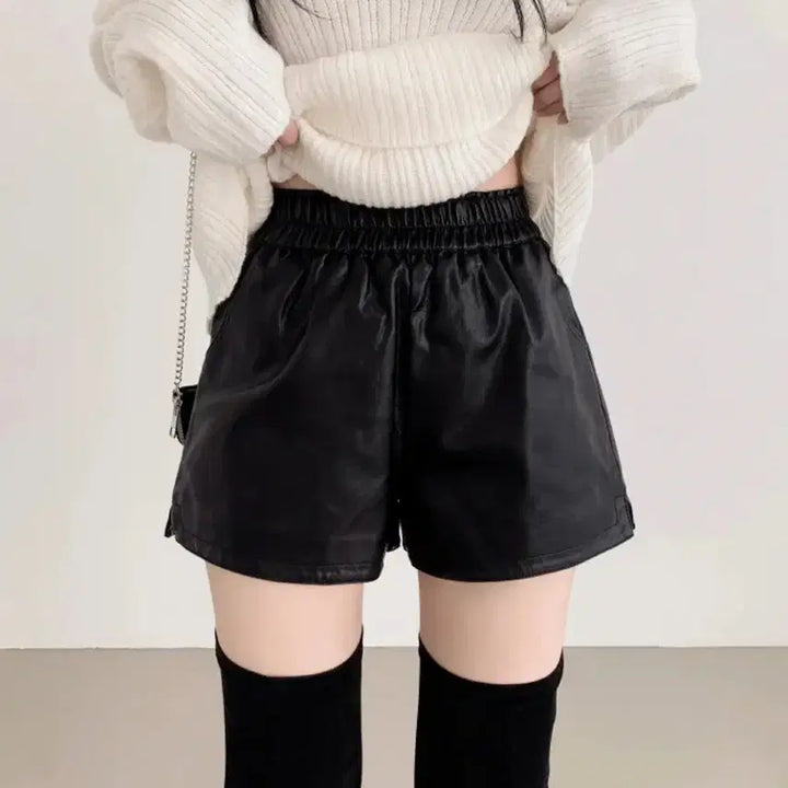 [BUNJANG] Leather Shorts / 레더 반바지