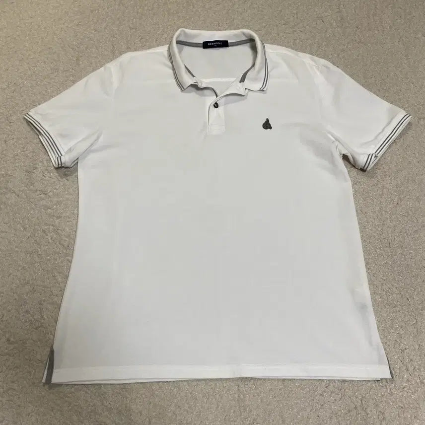 [BUNJANG] Beanpole White Color Block Short Sleeve Polo Shirt Size 110 / 빈폴 화이트 배색 반팔 카라티 110