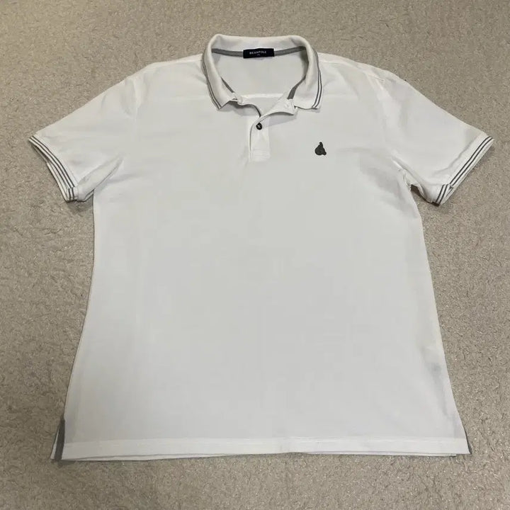 [BUNJANG] Beanpole White Color Block Short Sleeve Polo Shirt Size 110 / 빈폴 화이트 배색 반팔 카라티 110