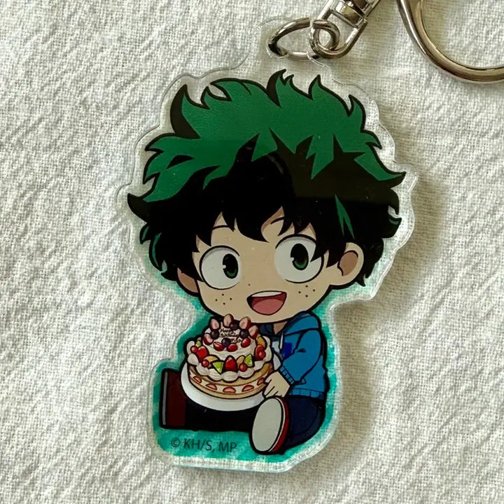 [BUNJANG] My Hero Academia Izuku Midoriya Cake Acrylic Keychain / 나의 히어로 아카데미아 미도리야 케이크 아크릴 키링