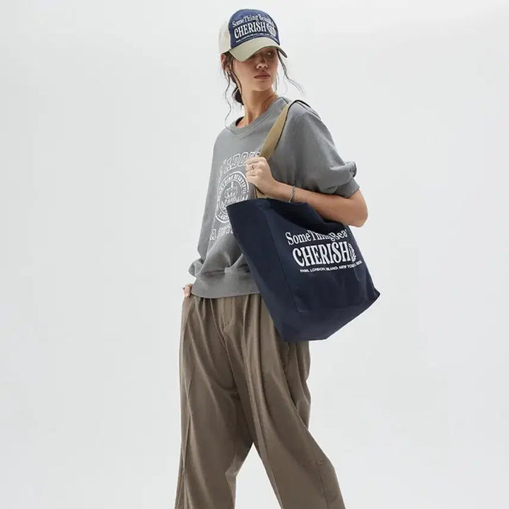 [BUNJANG] Latizen Eco Bag Navy M / 라티젠 에코백 네이비M