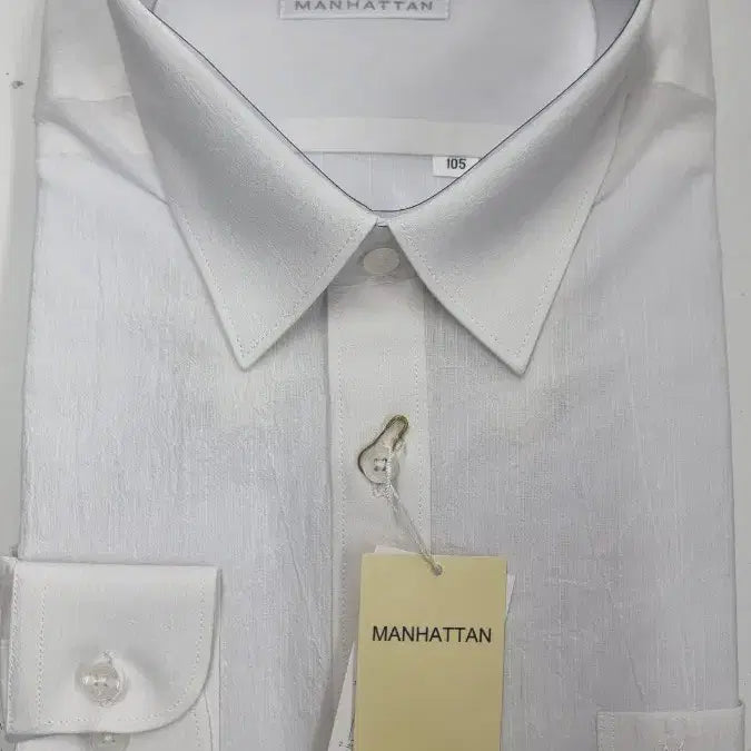 [BUNJANG] Manhattan White Gingham Shirt / 국산 흰색 지짐이 남방  새상품