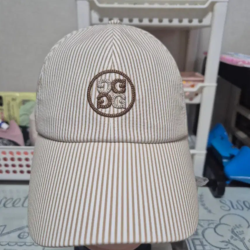[BUNJANG] G/FORE Striped Ball Cap Hat / 지포어 스트라이프 볼캡 모자