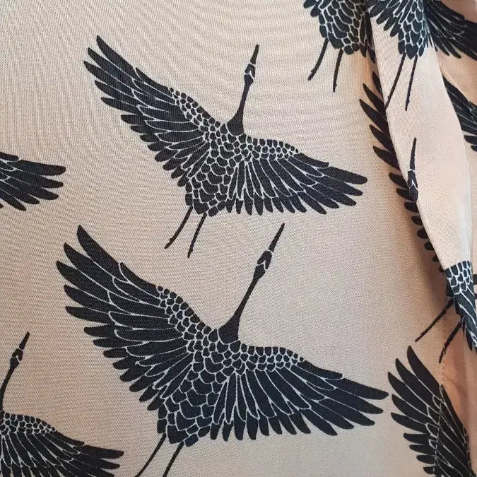 [BUNJANG] Sandro Crane Pattern Blouse Size 1 / 산드로 Sandro 학 패턴 블라우스1사이즈
