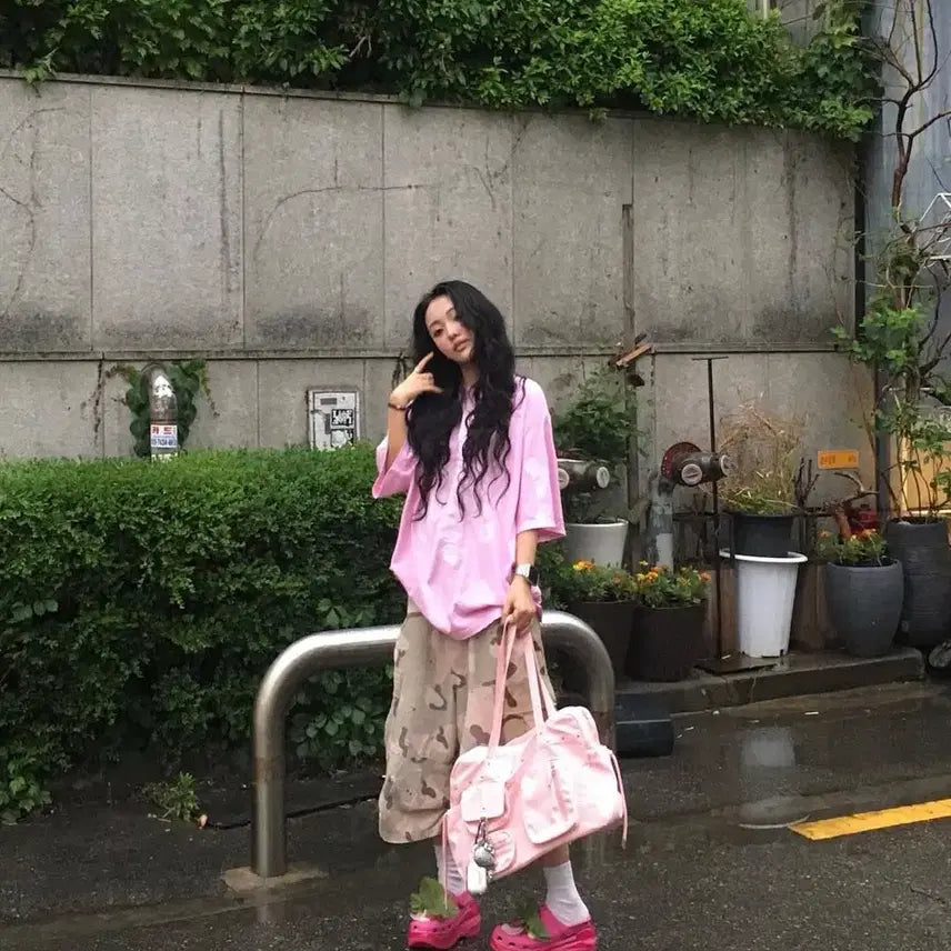 [BUNJANG] 스키즘인듀싱 RIB CAGE T SHIRT_PINK M사이즈 / 스키즘인듀싱 RIB CAGE T SHIRT_PINK M사이즈