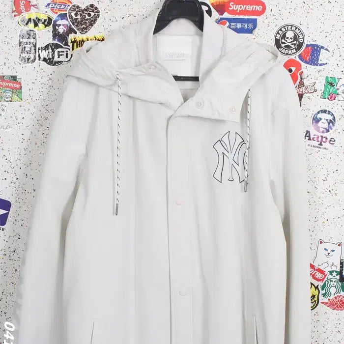 [BUNJANG] MLB New York Yankees Hooded Long Windbreaker Jumper IV / 남성105 / MLB 뉴욕양키즈 후드 롱 바람막이점퍼IV 3-30