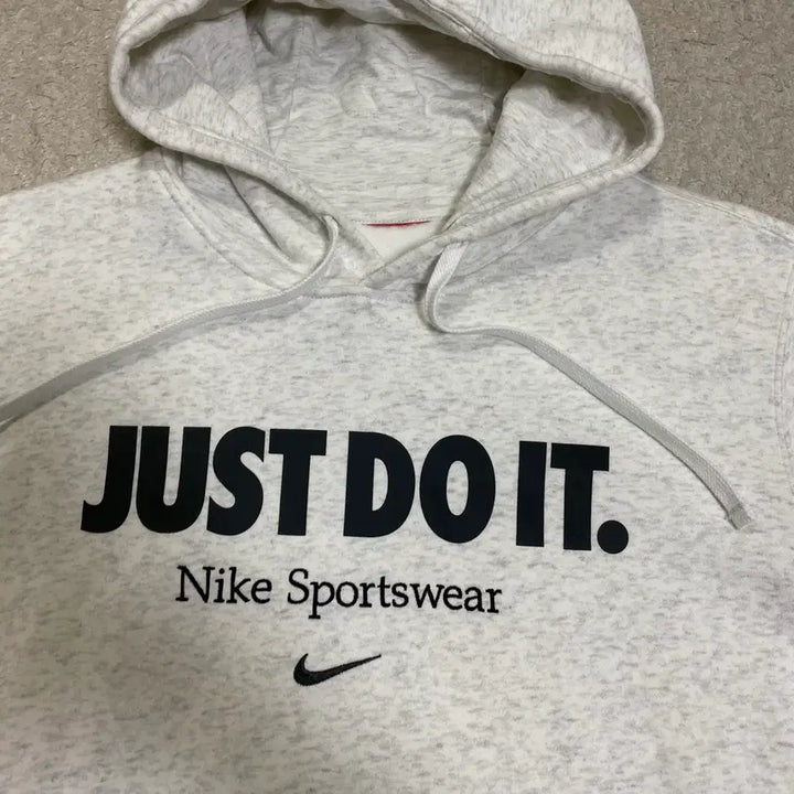 [BUNJANG] Nike Just Do It Hoodie Grey Cotton Blend L / 나이키 Just Do It 후드티 그레이 기모 L 100