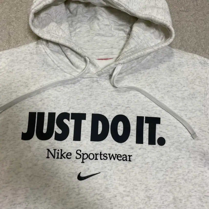 [BUNJANG] Nike Just Do It Hoodie Grey Cotton Blend L / 나이키 Just Do It 후드티 그레이 기모 L 100