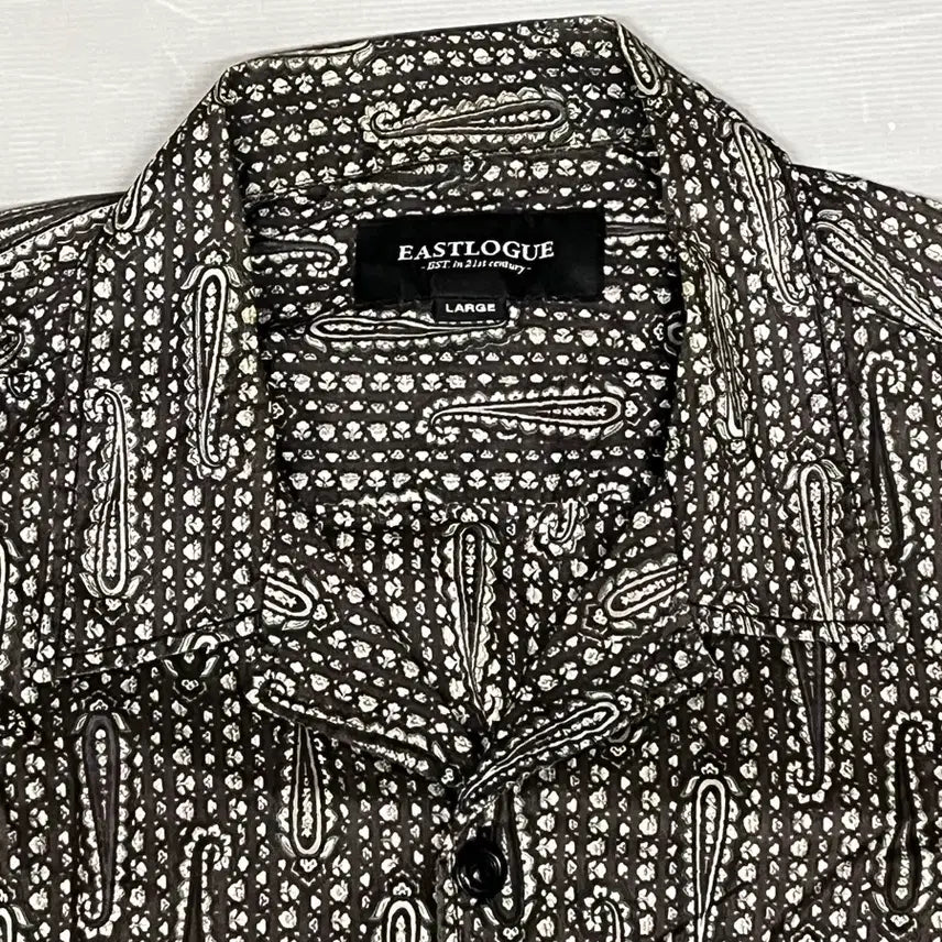 [BUNJANG] Eastlog Paisley Short Sleeve Shirt - Size L / 이스트로그 사파리 반팔셔츠 L 판매