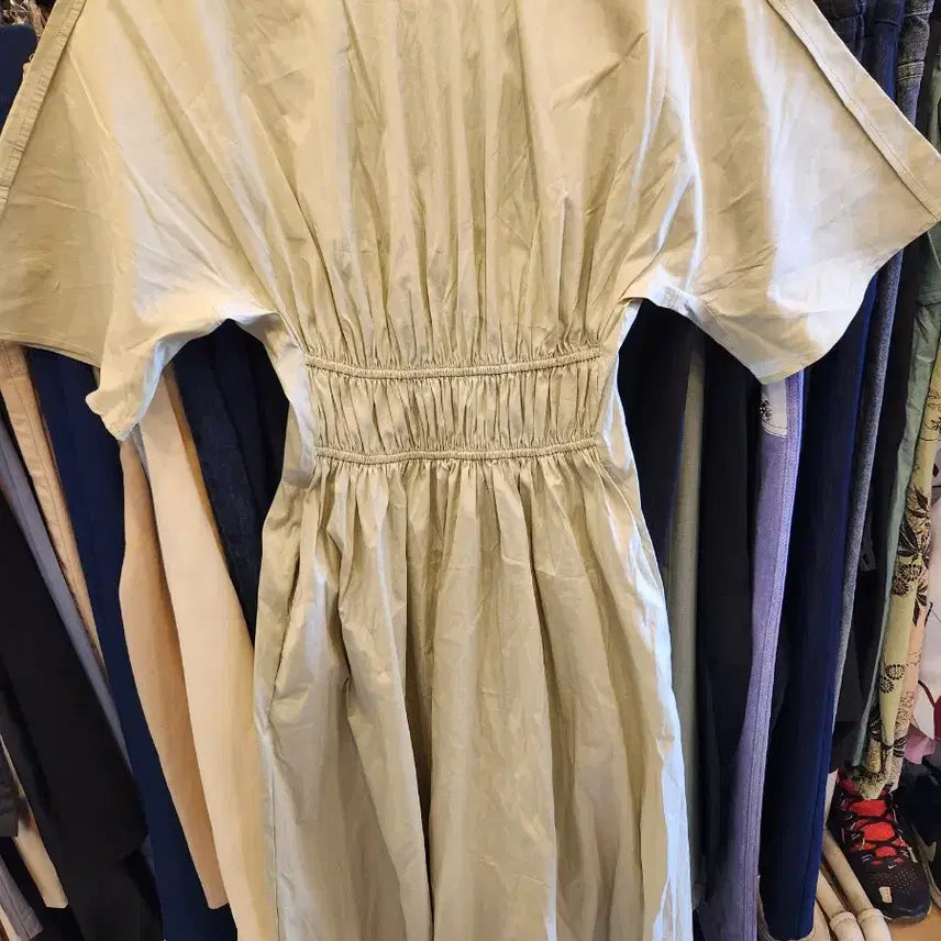 [BUNJANG] COS Gathered Open-Back Midi Dress Pistachio / COS 개더드 오픈백 미디 드레스 새제품