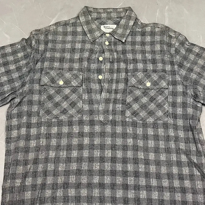 [BUNJANG] Nammercloding Plaid Short Sleeve Shirt / 네이머클로딩 반팔 셔츠