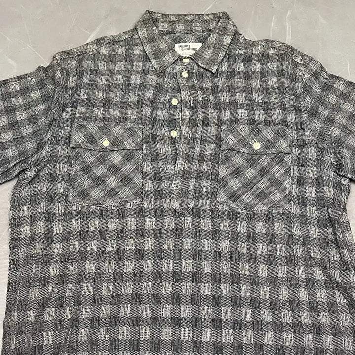 [BUNJANG] Nammercloding Plaid Short Sleeve Shirt / 네이머클로딩 반팔 셔츠