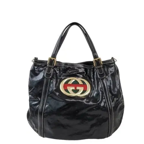 [BUNJANG] Gucci Brit Diamant Côte Canvas Hobo Bag / 정품 구찌 브릿 다이아럭스 코팅 캔버스 호보백