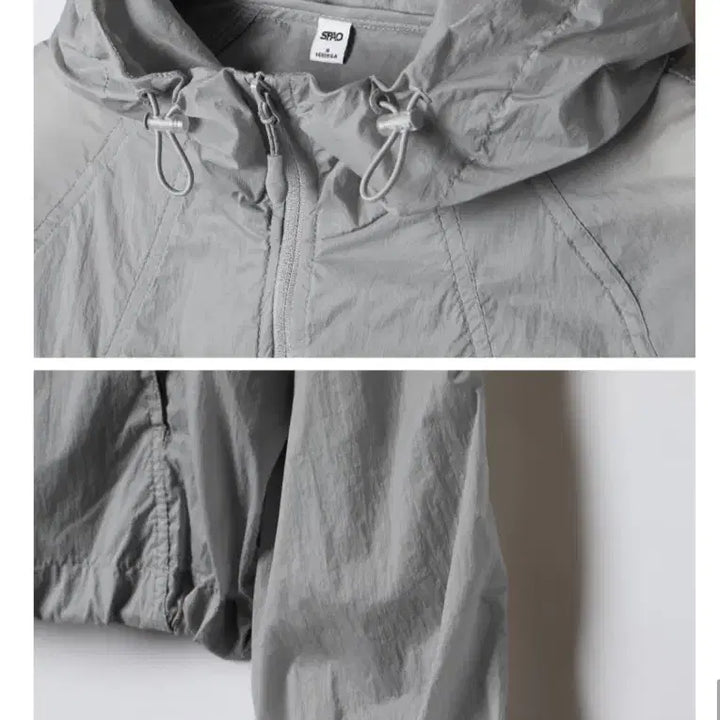 [BUNJANG] Spao Light Shear Cropped Windbreaker Gray L / 스파오 라이트시어후드 크롭바람잠바 그레이L