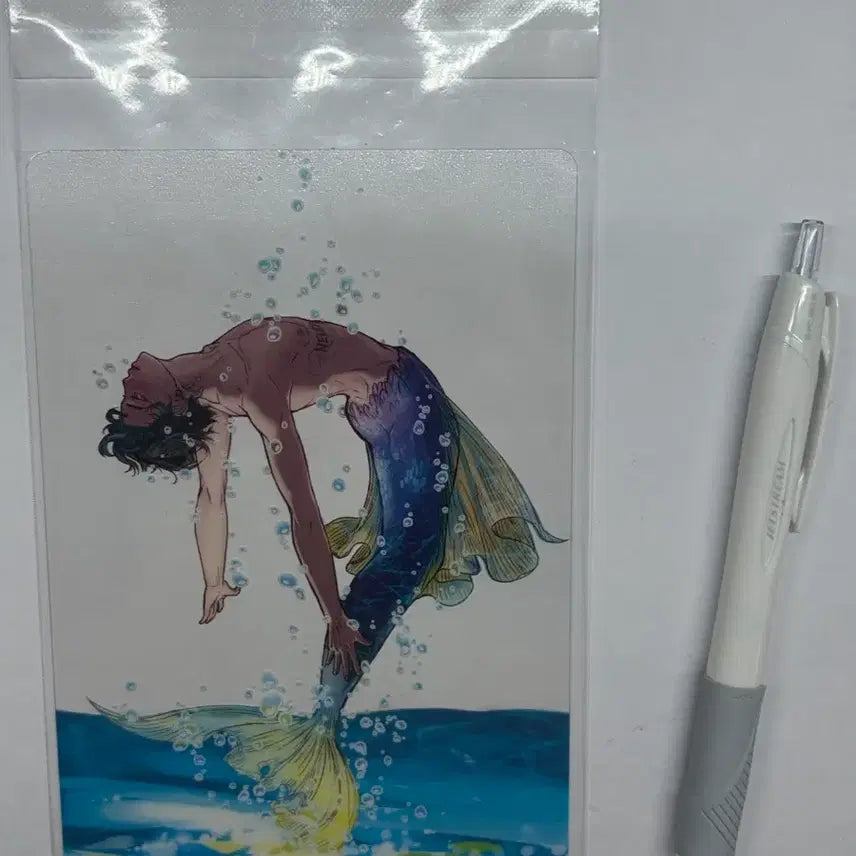 [BUNJANG] BTS Jimin Mermaid Transparent Postcard / 방탄 지민 인어 투명엽서