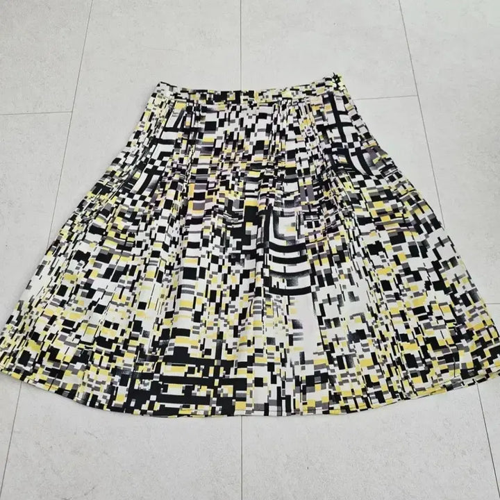 [BUNJANG] Patterned Pleated Midi Skirt / 패턴 플리츠 스커트