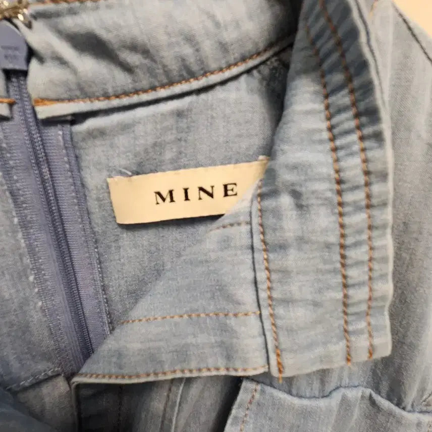 [BUNJANG] MINE Denim Banded Waist Long Dress / 마인)허리밴딩 데님원피스55~66
