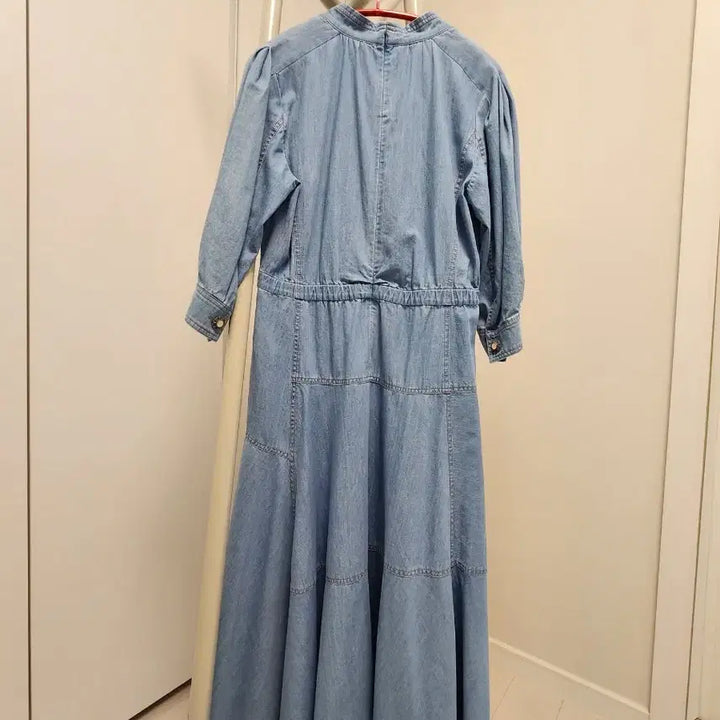 [BUNJANG] MINE Denim Banded Waist Long Dress / 마인)허리밴딩 데님원피스55~66