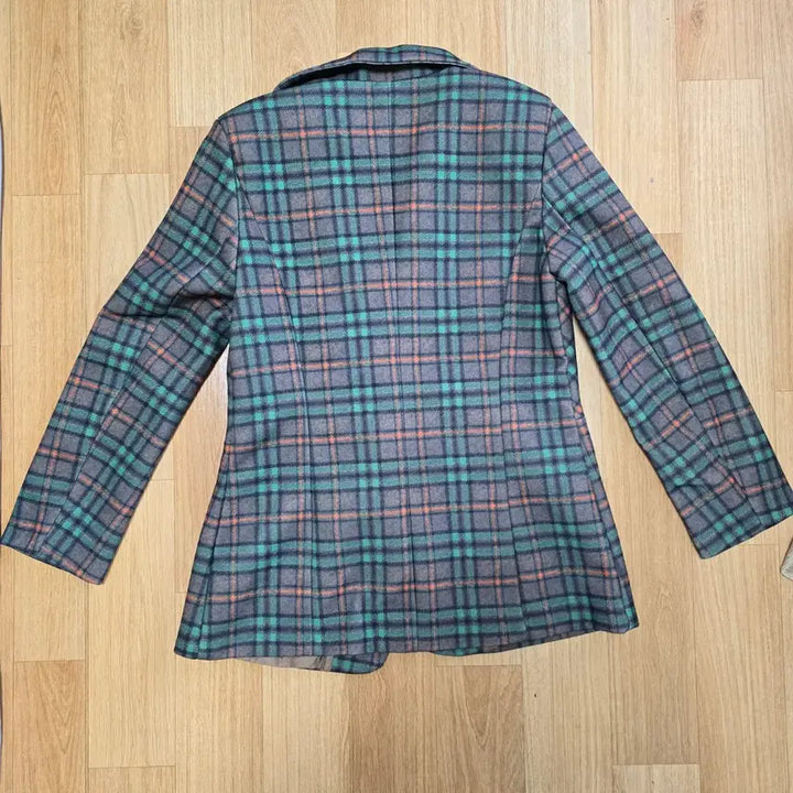 [BUNJANG] Vintage Check Pattern Jacket with Brooch / 빈티지 체크 자켓 브로치 포함 상태최상 44~55추천