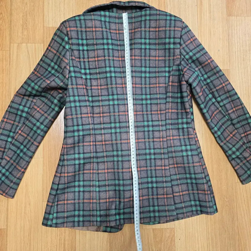 [BUNJANG] Vintage Check Pattern Jacket with Brooch / 빈티지 체크 자켓 브로치 포함 상태최상 44~55추천