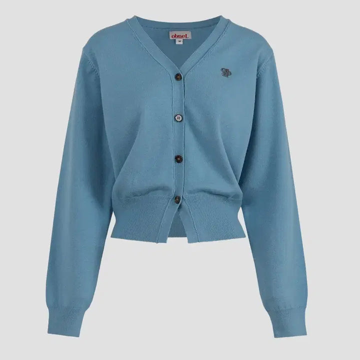 [BUNJANG] Obnel V-Neck Pendant Cardigan Blue / (새상품) 오브넬 브이넥 팬던트 가디건 블루