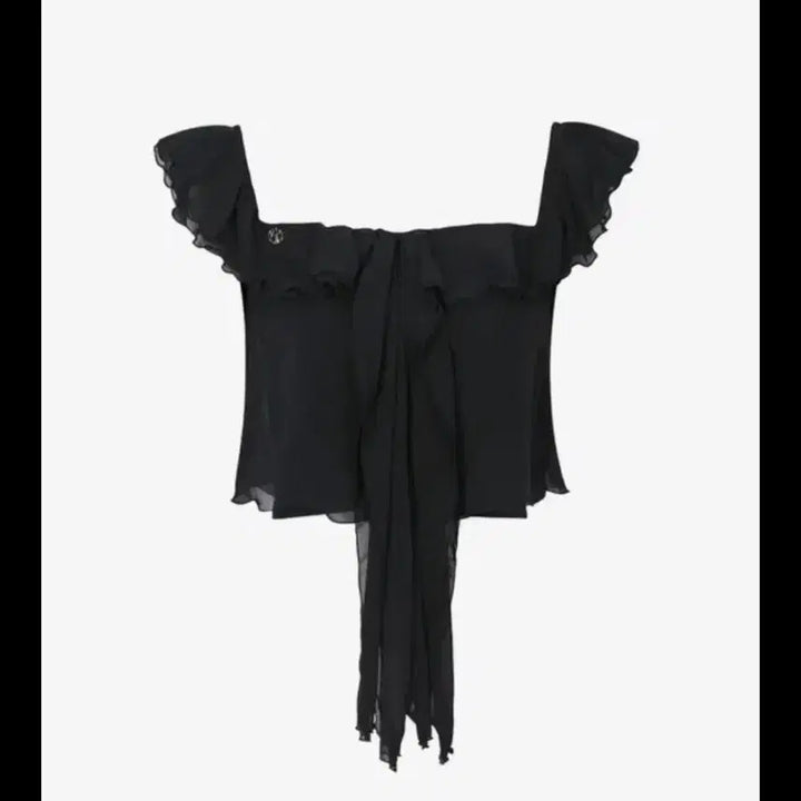 [BUNJANG] Pain Or Pleasure Rosalie Frill Top Black S / 페인오어플레져 로잘리 프릴 탑 블랙 s