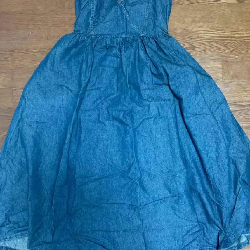 [BUNJANG] Vintage V-Neck Bustier Long Dress / 빈티지 색감 뷔스티에 롱 원피스