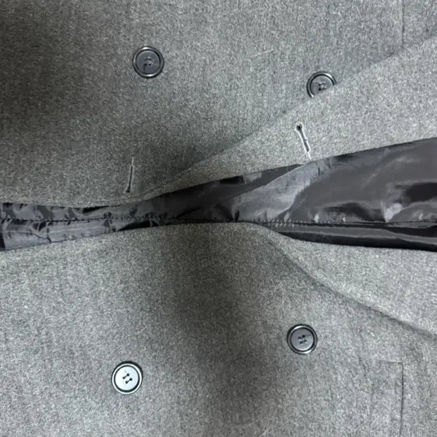 [BUNJANG] Gray Wool Long Coat / 회색 모직 롱코트