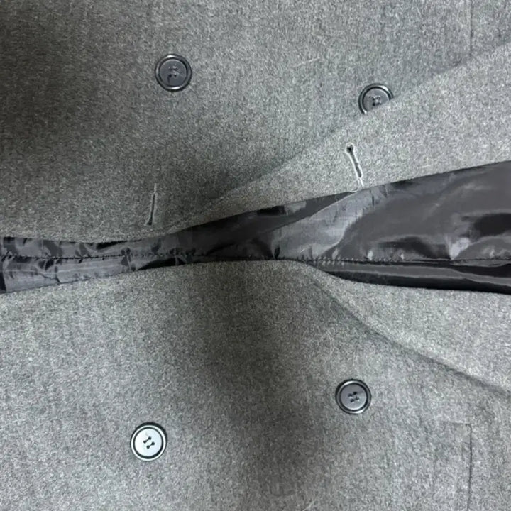 [BUNJANG] Gray Wool Long Coat / 회색 모직 롱코트