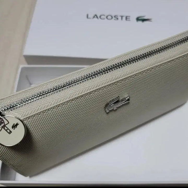 [BUNJANG] Lacoste Ivory Long Wallet / 라코스테 아이보리 장지갑 새제품