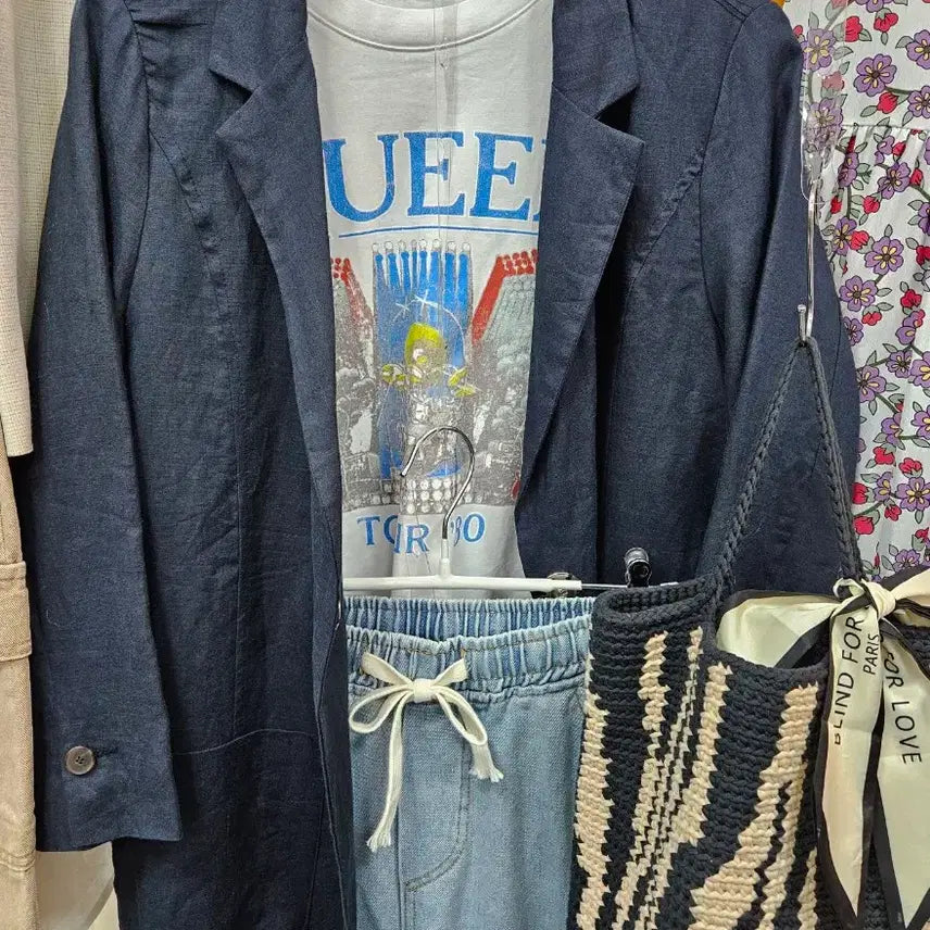 [SOLD OUT] [새상품]네이비 린넨/마 자켓(66~)