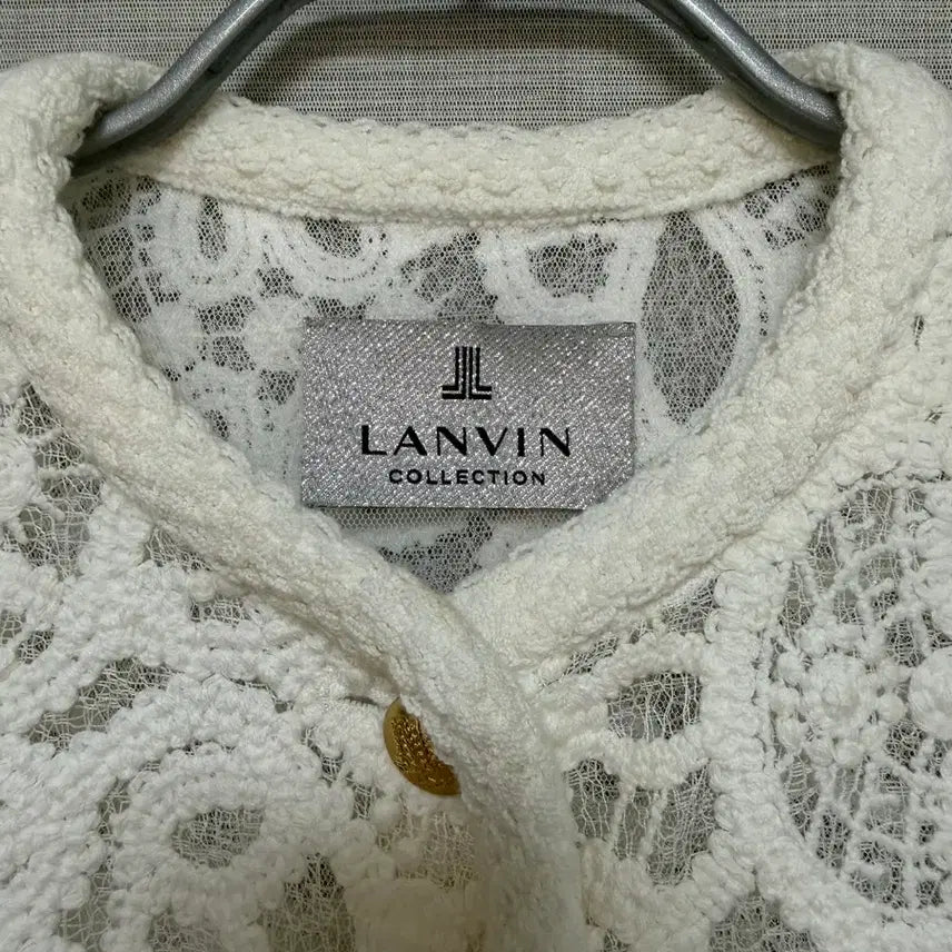 [BUNJANG] Hanseom Lanvin Collection White Lace Jacket / 한섬 랑방 컬렉션 화이트 레이스 자켓