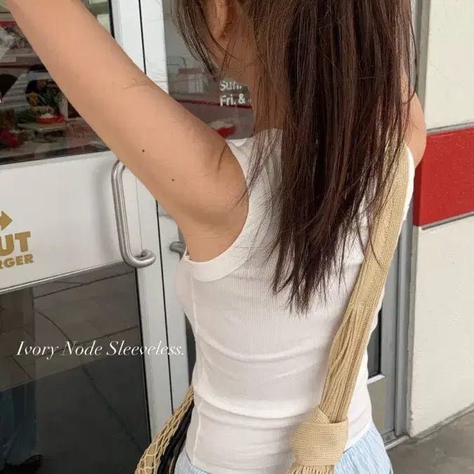 [BUNJANG] Vegetable Nod Sleeveless Top / 베지터블 노드 슬리브리스