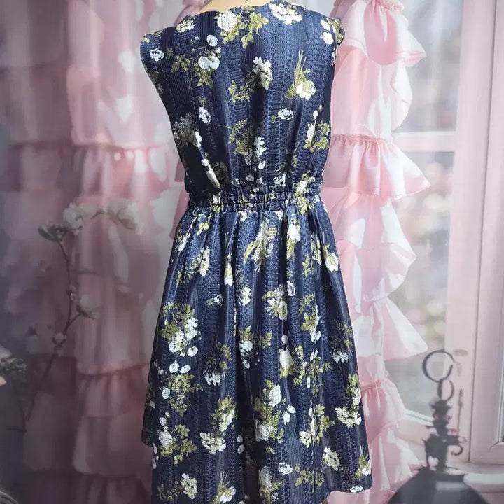 [BUNJANG] Axis Palm Heart Neck Ribbon Dress / 새상품 엑시즈팜 하트넥 고전 리본 원피스