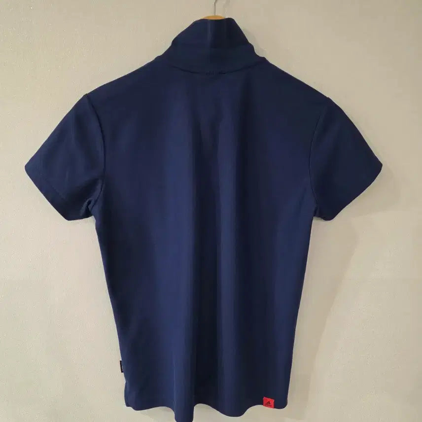 [BUNJANG] Adidas Navy Polo Shirt with Pink Logo (Size 95) / 아디다스 네이비 카라 반팔티 핑크로고 95