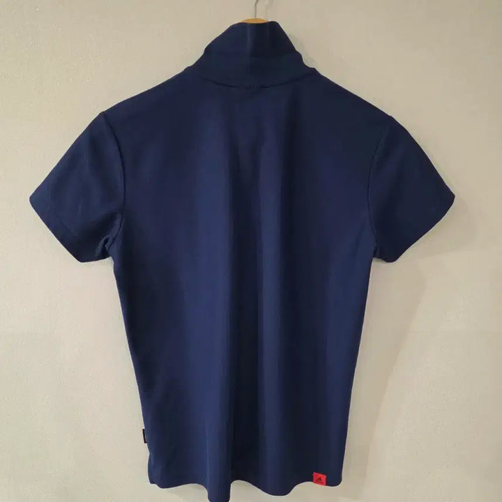 [BUNJANG] Adidas Navy Polo Shirt with Pink Logo (Size 95) / 아디다스 네이비 카라 반팔티 핑크로고 95