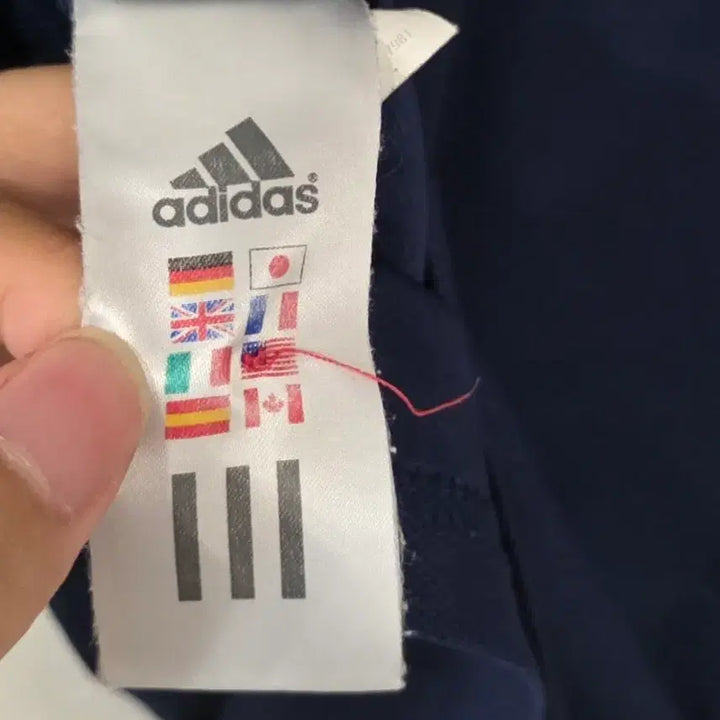 [BUNJANG] Adidas Navy Polo Shirt with Pink Logo (Size 95) / 아디다스 네이비 카라 반팔티 핑크로고 95